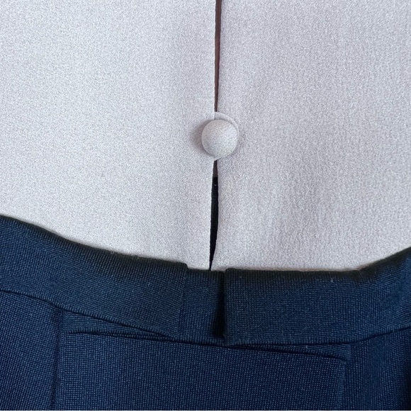 3.1 Philip Lim Silk Pleated Tan Black Top Blouse Size Large - Picture 10 of 13